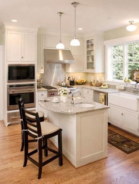 Small White Kitchen Ideas With Island Dirigenteraccoonline 64df05d89a52d - 10 marvelous small is... L Shape Kitchen Design, Small White Kitchens, Kitchen Design Small Space, Unique Kitchen Design, Kitchen With Island, Custom Kitchen Island, Square Kitchen, Best Farmhouse, Small Kitchen Island