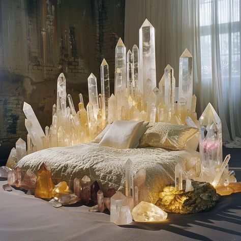 Would you stay in these room? These images are generated using AI #crystals #gemstone Gemstone Bedroom, Crystal Bedroom, Horse Room, Classy Rooms, Sims Inspiration, Amazing Bedroom Designs, Meditation Rooms, Crystal Bath, Chic Bedroom Decor