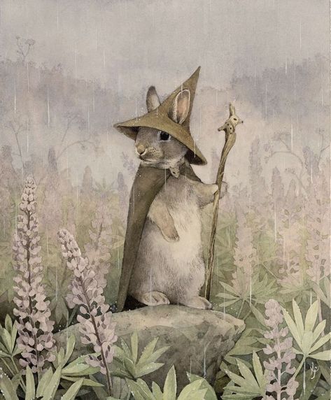 Rabbit Artwork, Woodland Animal Art, Arte Indie, Storybook Art, Fairytale Art, Whimsical Illustration, Art And Illustration, Woodland Creatures, The Grass