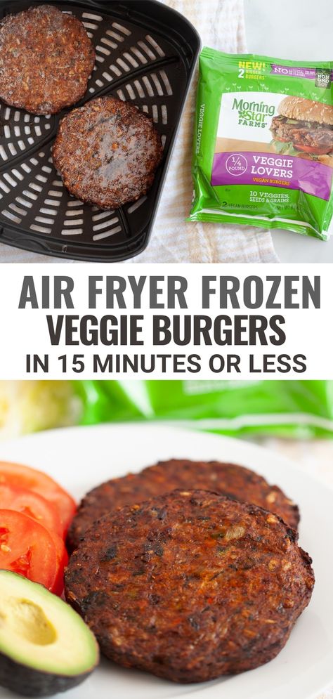 frozen veggie burger in air fryer Burgers In Air Fryer, Easy Veggie Burger, Homemade Veggie Burgers, Vegetable Burger, On A Bun, Veggie Patties, Veggie Burgers Recipe, Plant Based Burgers, Frozen French Fries