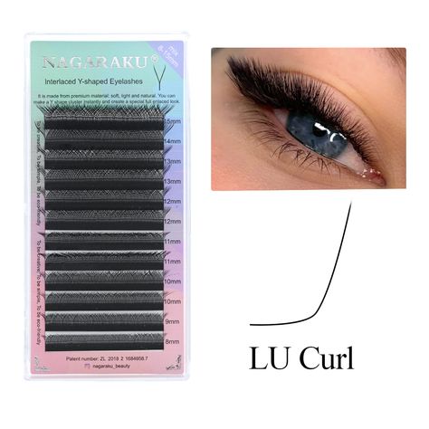 NAGARAKU YY Shapes LU Curl Eyelash Extension High Quality Soft Mink False Eyelashes PRODUCT DESCRIPTION Name: NAGARAKU YY Shape LU Curl Function: Eyelash Extension Material: Premium Mink + Foils Wallpaper Curl: LU Length: 8-15 Mix in one Tray Thickness: 0.07mm Capacity: 12 Rows Individual Eyelash Extensions, Individual Eyelashes, Curling Eyelashes, Eyelash Extension, Mink Lashes, Lash Extensions, False Eyelashes, Eyelash Extensions, Body Art Tattoos