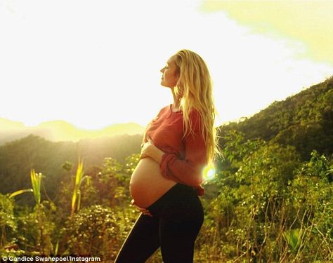 Glowing: Candice Swanepoel expressed her gratitude at her pregnancy as she showed off her ... Candice Swanepoel Pregnant, Pregnant Outfits, Pregnant Model, Victoria's Secrets, Victoria Secret Model, African Models, Instagram Snap, Pregnancy Fashion, Kwazulu Natal