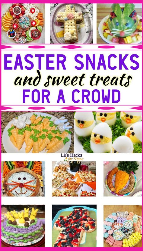 Easter Finger Foods For A Crowd, Easter Themed Side Dishes, Easter Carry In Ideas, Easter Party Food Ideas For Preschool, Easter Brunch Finger Foods, Kid Easter Breakfast, Festive Easter Food, Easter Snack Ideas For Adults, Easter Side Dishes For Kids