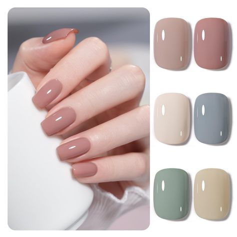 Fall Nail Colors Opi, Blue Gel Polish, Opi Nail Polish Colors, Taupe Nails, Neutral Nail Color, Gel Nail Set, Neutral Nail Polish, Opi Gel Nails, Morandi Color