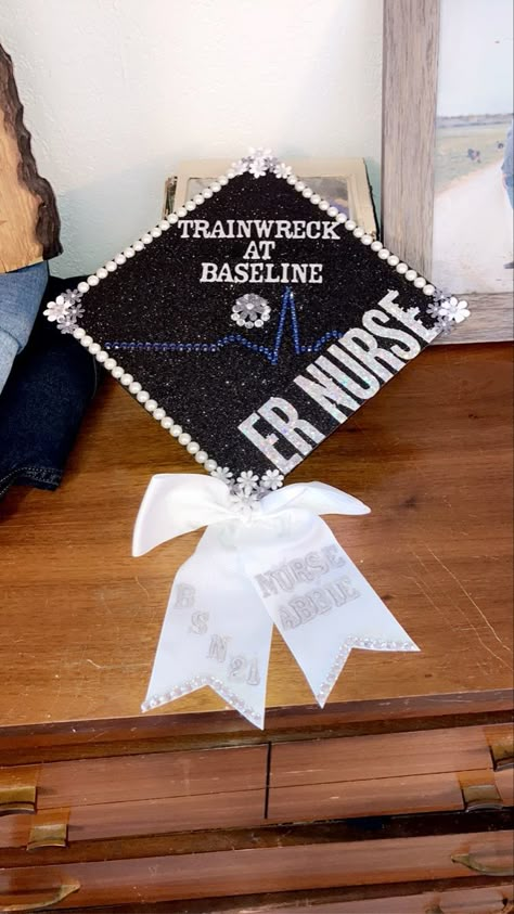 Life is a trainwreck, just like some of my future patients 🤷🏻‍♀️ Er Nursing Graduation Cap, Emergency Room Nurse Graduation Cap, Er Nurse Cap Decoration, Ed Nurse Graduation Cap, Er Graduation Cap, Emergency Nurse Graduation Cap, Paramedic Graduation Cap, Er Nurse Grad Cap, Er Nurse Graduation Cap