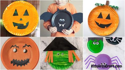 Halloween Paper Plate Crafts for Toddlers Paper Plate Halloween Crafts, Paper Plate Crafts For Toddlers, Halloween Paper Plate Crafts, Paper Plate Halloween, Batman Crafts, Arts N Crafts, Halloween Themed Snacks, Halloween Pumpkin Crafts, Halloween Scavenger Hunt