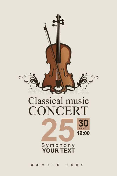 Music Concert Poster, Typography Brochure, Violin Recital, Recital Poster, Violin Poster, Classical Music Poster, Concert Poster Design, Class Poster, Music Concert Posters