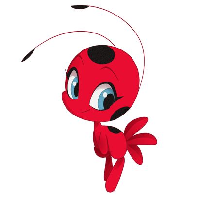 Kwamis Drawings, Ladybug Cute Drawing, Tiki Miraculous Ladybug Drawing, Miraculous Ladybug Clipart, Miraculous Ladybug Tikki, Tikki Miraculous, Ladybug Bug, Kawaii Ladybug, Ladybug Cartoon