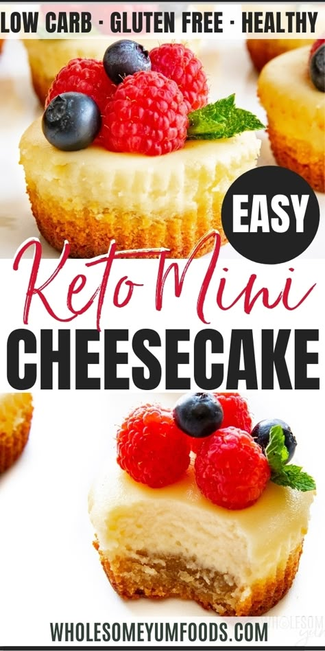 Keto Cheesecakes, Low Carb Keto Desserts, Mini Cheesecakes Easy, Low Sugar Diet Recipes, Cheesecake Keto, Healthy Low Fat Recipes, Low Carb Dessert Recipes, Keto Thanksgiving, Keto Cakes