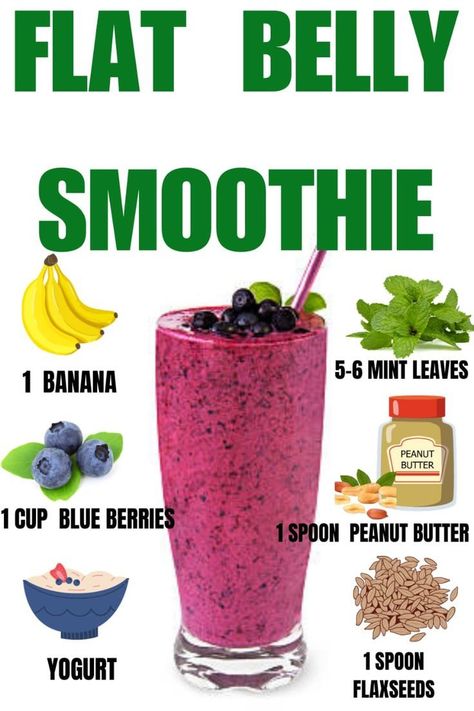 Flat Belly Smoothie | Smoothie for Flat Belly | howtobehealthyandfit Flat Stomach Smoothie Lose Belly, Flat Stomach Smoothie, Flatter Belly, Fat Burner Smoothie, Healthy Diet Smoothies, Flat Belly Smoothie, Flat Belly Fast, Delicious Smoothies, Diet Smoothie Recipes