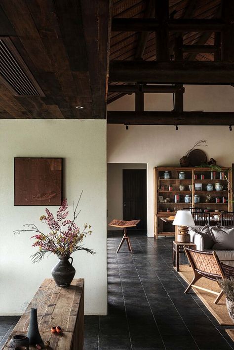 Wabi Sabi House, Zen Mode, Normal Design, Dining Room Interior Design, Asian Interior Design, Wabi Sabi Interior, Dining Room Interior, Interior Design Contemporary, Asian Interior