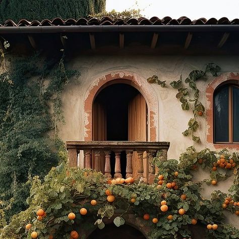 Daryl Anselmo on Instagram: "230717 - (espalier) tuscan villas, with tied fruit branches; set in #midjourney . the greatest fine art of the future will be the making of a comfortable living from a small piece of land. . masthead: organetto regular exp . #ai #midjourney #dailies #seasonoflayout #posthuman #imgsynth #inspiration #aesthetic #beauty #layout #logotype #typography #coverdesign #espalier #tuscany #fruit #gardening #landscaping #rural #horticulture #vines #organic #outdoorliving #gardenlove #rustic #simple" Italian Orchard, Tuscany Aesthetic, Tuscan Villas, Vineyard Aesthetic, Beauty Layout, Tuscan Courtyard, European Living, Tuscan Garden, Logotype Typography