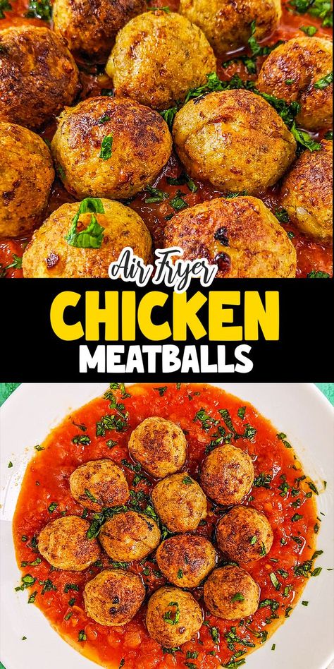 Enjoy the taste of homemade goodness with our Air Fryer Chicken Meatballs. Made from scratch with simple ingredients, they're a wonderful addition to your dinner rotation, offering both flavor and convenience. Air Fryer Chicken Meatballs, Meatballs From Scratch, Easy Air Fryer Chicken, Spicy Broccoli, Small Air Fryer, Dinner Rotation, Baby & Toddler Food, Air Fried Chicken, Easy Air Fryer