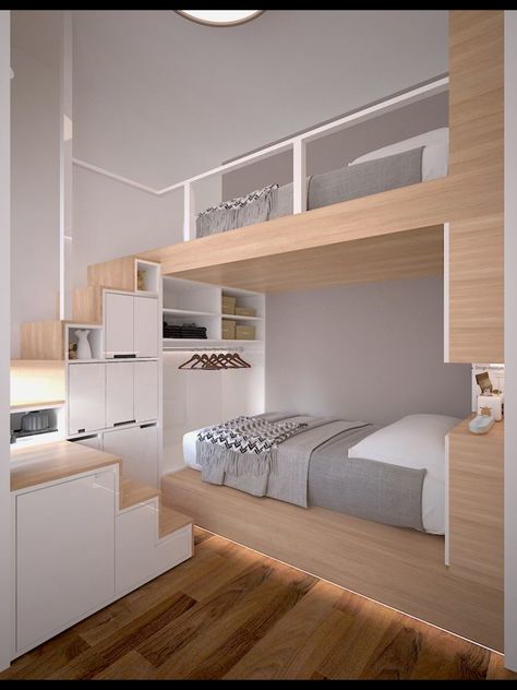 mi Bunk Bed Rooms, Architecture Magazine, Girl Bedroom Designs, Bed Bedroom, Small Room Design, Teen Bedroom Decor, Girl Bedroom Decor, Small Room Bedroom, Awesome Bedrooms