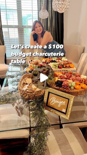 La Boujee Housewife, LLC ®️ | Thanks to @heb we were able to stick to our $100 budget to create this charcuterie table!   While staying within our budget we were able ... | Instagram 15 Person Charcuterie Board, Display Charcuterie Boards In Kitchen, Charcuterie Ideas Dinner Parties, Grazing Table Small Party, Cheap Crowd Food, Budget Grazing Table, 20 Person Grazing Table, Charcuterie Board For 70 People, Charcuterie And Dessert Table