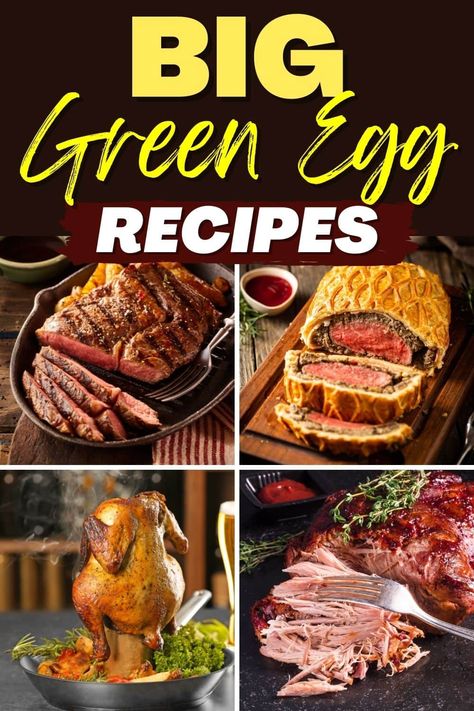 You won't believe how easy and delicious these Big Green Egg recipes are. Juicy, tender, and bursting with flavor, this grill is worth every penny and then some! Big Green Egg Brisket, Egg Recipe Ideas, Big Green Egg Smoker, Egg Smoker, Egg Roast, Big Green Egg Grill, Green Egg Grill, Kamado Bbq, Big Green Egg Recipes