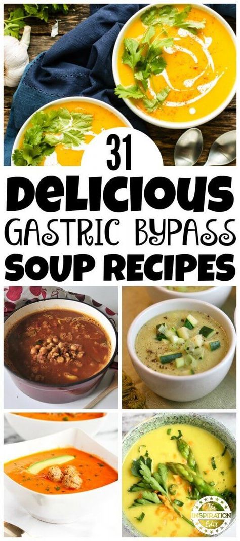 31 Soup Recipes For Gastric Bypass Patients Today I am sharing 31 Soup Ideas to try after Gastric Bypass Surgery. I know having liquids following surgery is really important. I relied on soups in the early stages after bariatric surgery and still do love a good soup recipe. I’ve researched and found 31 fantastic soup … Bariatric Recipes Sleeve Liquid Diet, Full Liquid Diet, Bariatric Recipes Sleeve, Liquid Diet Recipes, Gastric Bypass Recipes, Vsg Recipes, Soft Foods Diet, Wls Recipes, Soup Ideas