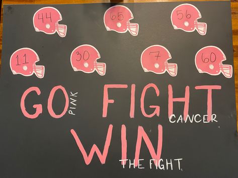 Cheerleading Poster Ideas Diy Football Signs, Pink Out Ideas For Football Games, Pink Out Locker Room Decorations, Halloween Pep Rally Posters, Pink Out Banners Football, Pink Out Posters Pep Rally, Dig Pink Poster, Pink Out Run Through Signs Football, Pink Out Signs Football