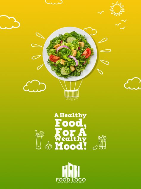 POSTER DESIGN on Behance Food Teaser Poster, Mood Poster, Poster In Photoshop, Rollup Design, Nutrition Poster, Healthy Mood, Food Art Photography, Restaurant Flyer, Desain Editorial