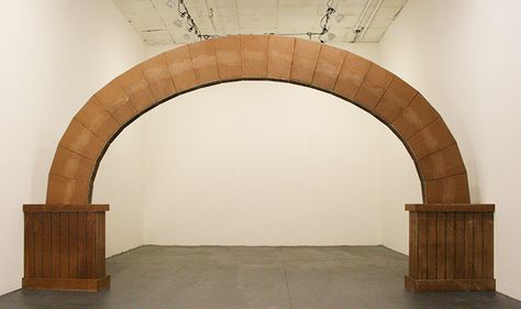 Noah Loesberg, Cardboard Arch, 2013 Stage Props Diy Cardboard Boxes, Cardboard Arch, Pride Float, Gate Event, Cardboard City, Large Cardboard Boxes, Cardboard Mask, Theatre Education, Islamic Tiles