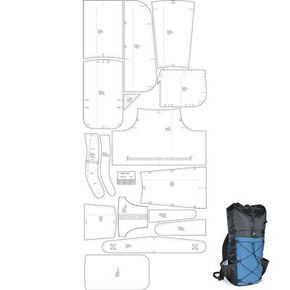 Mountain Flyer UL Backpack Template - 40 L | DIY, MYOG - Ripstop by the Roll Canvas Backpack Pattern, Myog Backpack, Backpack Template, Diy Backpack Pattern, Pattern Package, Backpack Pattern Sewing, Backpack Sewing, Leather Bag Tutorial, Sewing Templates