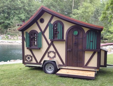 Cottagecore Tiny House, Tiny House Organization Hacks, Micro Cottage, House Cottagecore, Timbercraft Tiny Homes, Loft Designs, Tiny House Company, Tiny House Blog, Log Cabin Kits