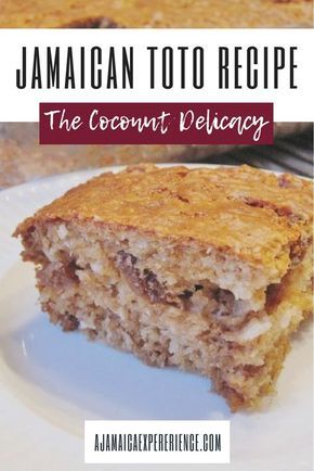 Jamaican Toto Recipe, Toto Recipe, Jamaican Bread, Jamaican Desserts, Coconut Recipe, Jamaica Food, Jamaican Cuisine, Jamaican Dishes, Coconut Cake Recipe