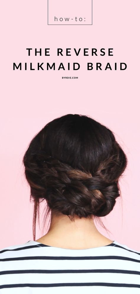 Video tutorial: How to do backwards milkmaid braids in 5 easy steps Milkmaid Braid Tutorial, Holiday Hair Ideas, Braid Crown Tutorial, Milkmaid Braid, Cute Ponytails, Holiday Hair, Braid Tutorial, Braid Ideas, Holiday Hairstyles