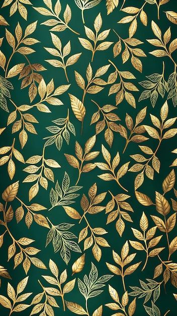 Gold And Green Wallpaper, Green Wallpaper Nature, Green And Gold Background, Dream Bedroom Inspiration, Dark Green Background, Vector Background Pattern, Free Business Card Mockup, Gold Background, Business Card Maker