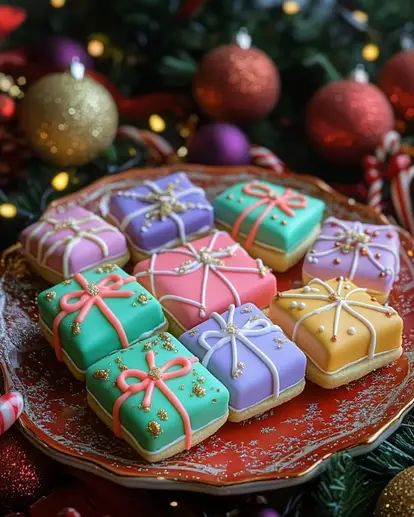 These Christmas Present Cookies are the cutest holiday treats! Shaped like mini presents, they’re colorful, easy to make, and perfect for gifting or sharing at holiday gatherings. With a simple sugar cookie base and festive royal icing decorations, they’re as fun to decorate as they are delicious to eat. Check out the recipe and bake up some holiday cheer! Christmas Present Cookies, Present Cookies, Mini Presents, Icing Decorations, Simple Sugar, Cookie Base, Wrapped Gifts, Easy Sugar Cookies, Royal Icing Decorations