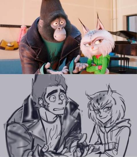 Sing As Humans, Mr Wolf Bad Guys Fanart Human, Sing Characters As Humans, Sing 2 Fanart, Sing Fanart, Humanized Disney, Sing Movie, Cartoon Characters As Humans, Hiro Big Hero 6