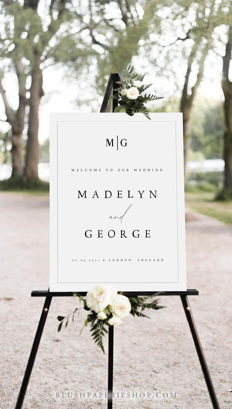 Large Wedding Signs, Welcome Sign Template, Wedding Budget, Bridal Shower Welcome Sign, Welcome Poster, Minimalist Wedding Invitations, Bridal Shower Signs, Wedding Welcome Sign, Baby Shower Welcome Sign