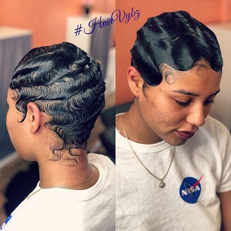 HAIRVYBz GOODVIBES (Licensed) on Instagram: “Ladies let do different COME LEVEL UP! Come Vybe #hair #hairvybz #labraider #fingerwaves #cutlife #trending #la #lastylist #levelup…” Finger Waves Short Hair, Finger Wave Hair, Finger Wave, Natural Hair Short Cuts, Instagram Ladies, Finger Waves, Big Chop, Hair Laid, Short Natural Hair Styles