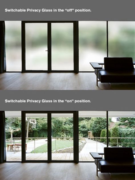 Electric Privacy "Smart Glass". Corner Tub, Smart Glass, Jacuzzi Tub, Privacy Glass, Home Tech, Home Security Systems, Sliding Glass Door, Glass Doors, Sliding Door