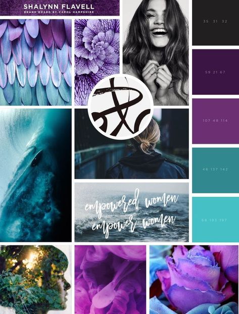 Alchemist Archetype, Mood Board Purple, Branding Mood Board Inspiration, Brand Board Design, Design Mood Board, Sales Center, Color Schemes Colour Palettes, Branding Package, Green Ocean