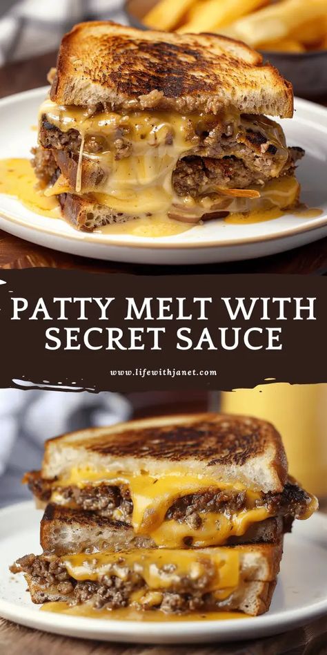 Patty Melt with Secret Sauce How To Make Patty Melts, Thing To Make With Hamburger Meat, Venison Patty Melt, Sandwich For Dinner Ideas, Hamburger Ideas For Dinner Burgers, Pork Patties Recipes Dinners, What To Make With Hamburger Patties, Ground Beef Patty Melt, Whataburger Patty Melt Sauce