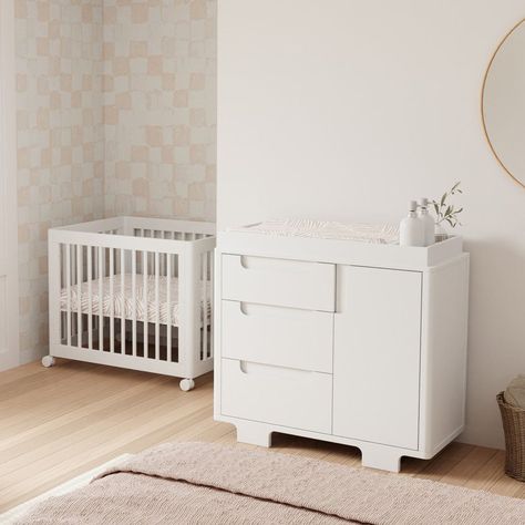 Nursery Decor Babyletto Yuzu, Modern Nursery Furniture, Changing Table Dresser, Junior Bed, Stylish Nursery, 3 Drawer Dresser, Convertible Crib, Geometric Form, Modern Nursery