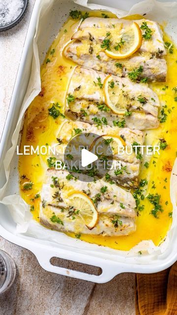 Margaret Pahos on Instagram: "The best baked fish recipe! Try my Lemon and Garlic Butter Baked Fish

Serves 4
Prep 5 minutes
Cook 15 minutes

Baked Fish:
4 White Fish Fillets* (approximately 180g each fillet)
2 tablespoons butter, dairy-free optional
1 tablespoon freshly minced garlic
1 tablespoon fresh thyme leaves
¼ cup fresh lemon juice
Sea salt and freshly ground pepper

To Serve:
Stovetop Rice
Quinoa
Or any side salad / baked or mashed vegetables

Full details and extended video
www.CreateCookShare.com and search “lemon fish”

#fish #bakedfish #easyrecipeideas #quickandeasymeals #pescatarian #pescatarianrecipes #glutenfreerecipes" Best Baked Fish, Mashed Vegetables, Stovetop Rice, Baked Fish Recipe, Lemon Fish, Fish Recipes Baked, Baked Fish Recipes, Fish Fillets, Fish Recipes Healthy