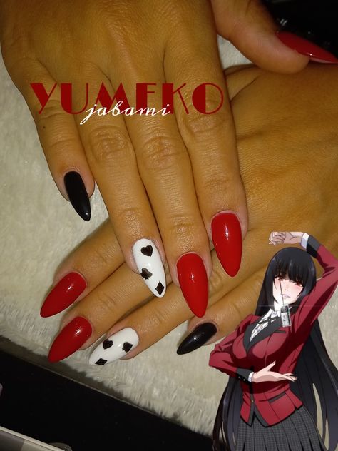 Cute Anime Nails Acrylic, Nails Based On Anime, Kakegurui Nails, Easy Anime Nails, Zoro Nails, Nail Designs Anime, Mitsuri Nails, Anime Nails Simple, Chill Nails