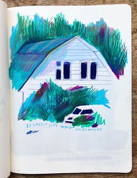 Colour Pencil Art Landscapes, Color Pencil Illustration, Observational Drawing, Artist Sketchbook, Oil Pastel Art, Sketchbook Art Journal, Sketchbook Journaling, Urban Sketching, Color Pencil Art