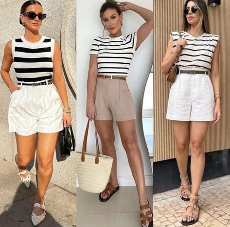 Short Jeans Outfit, Summer Korean Outfits, Looks Com Short, Looks Jeans, Capsule Wardrobe Outfits, Business Casual Outfits For Work, Wardrobe Outfits, Classy Casual Outfits, Crop Top Outfits