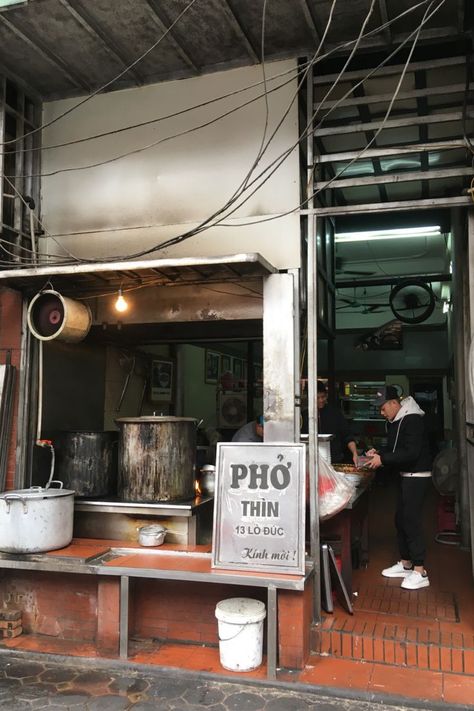 A local favorite pho restaurant in Hanoi, Vietnam Vietnam Restaurant, Pho Restaurant, Hanoi Vietnam, Hanoi, Enjoy Life, Soups, Vietnam, Restaurant, The World