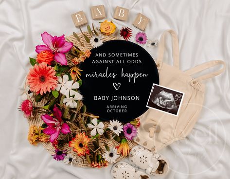 Spring Pregnancy Announcement Digital Miracle Baby Announcement Gender Neutral Boho Editable Template Social Media Announcement Rainbow Baby Pregnancy Announcement Rainbow Baby, Miracle Baby Announcement, Rainbow Pregnancy Announcement, Diy Pregnancy Announcement, Spring Pregnancy Announcement, Social Media Announcement, Announcement Photos, Spring Maternity, Template Social Media