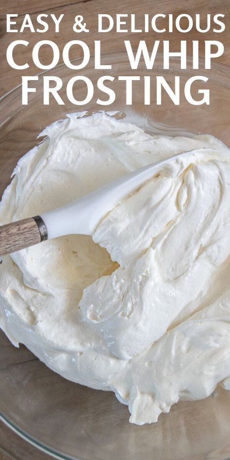 Cool Whip Cream Cheese Frosting Easy, How To Make Cool Whip Icing, Icing Made With Cool Whip, Diy Whipped Frosting, Cool Whip Frosting Cream Cheese, Whipped Icing For Cake, How To Make Cool Whip Frosting, Bettercreme Whipped Frosting Recipe, Icing With Cool Whip