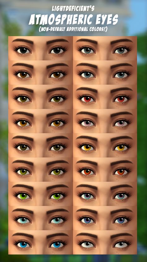 Atmospheric Eyes (New Content!) - The Sims 4 Create a Sim - CurseForge Sims 4 Cc Heterochromia Eyes Maxis Match, The Sims 4 Eyes Cc, Sims 4 Default Eyes, Sims4 Eyes, Sims 4 Eye Colors, Eyes Sims 4 Cc, Sims 4 Eyes Cc, Heterochromia Eyes, Eye Scar