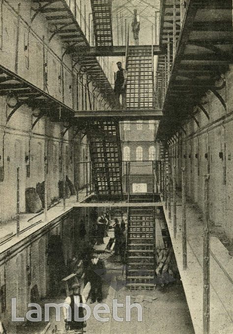 BRIXTON PRISON INTERIOR, BRIXTON HILL - LandmarkLandmark Prison Interior, Victorian Prison, Abandoned Prisons, Victorian London, London History, Old London, Vintage London, British History, Bw Photo