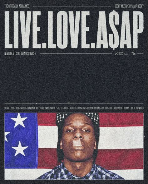 Concept Poster Design, Hip Hop Background, Punk Background, Asap Rocky Poster, Rocky Poster, Printable Wall Collage, Concept Poster, Pretty Flacko, Hip Hop Poster