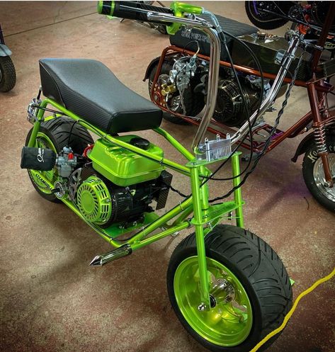 Mini Bike Diy, Custom Go Karts, Custom Mini Bike, Mini Motorbike, Bike Diy, Go Kart Plans, Diy Go Kart, Motorised Bike, Fat Tire Bikes