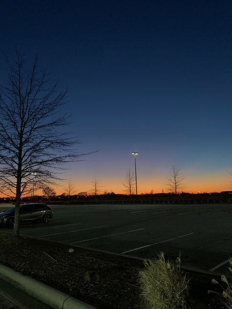 Parking Lot Sunset, Empty Parking Lot, Chill Spot, Passion Pit, Sunset View, Artist Aesthetic, Night Photos, Sunset Views, Sunset Photos