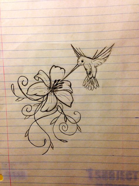 Mockingbird Tattoo, Hummingbird Sketch, Tattoo Hummingbird, Flower Vine Tattoos, Hummingbird Drawing, Lower Leg Tattoos, Music Notes Tattoo, On Tattoo, Bird Sketch